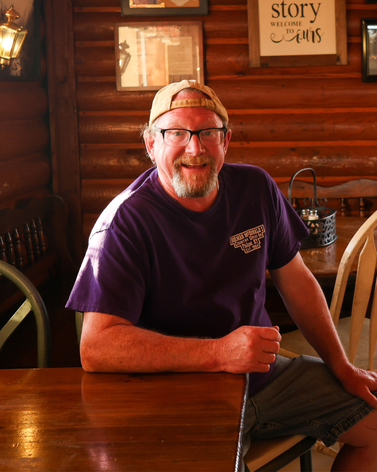 Mark McDonald behind the counter